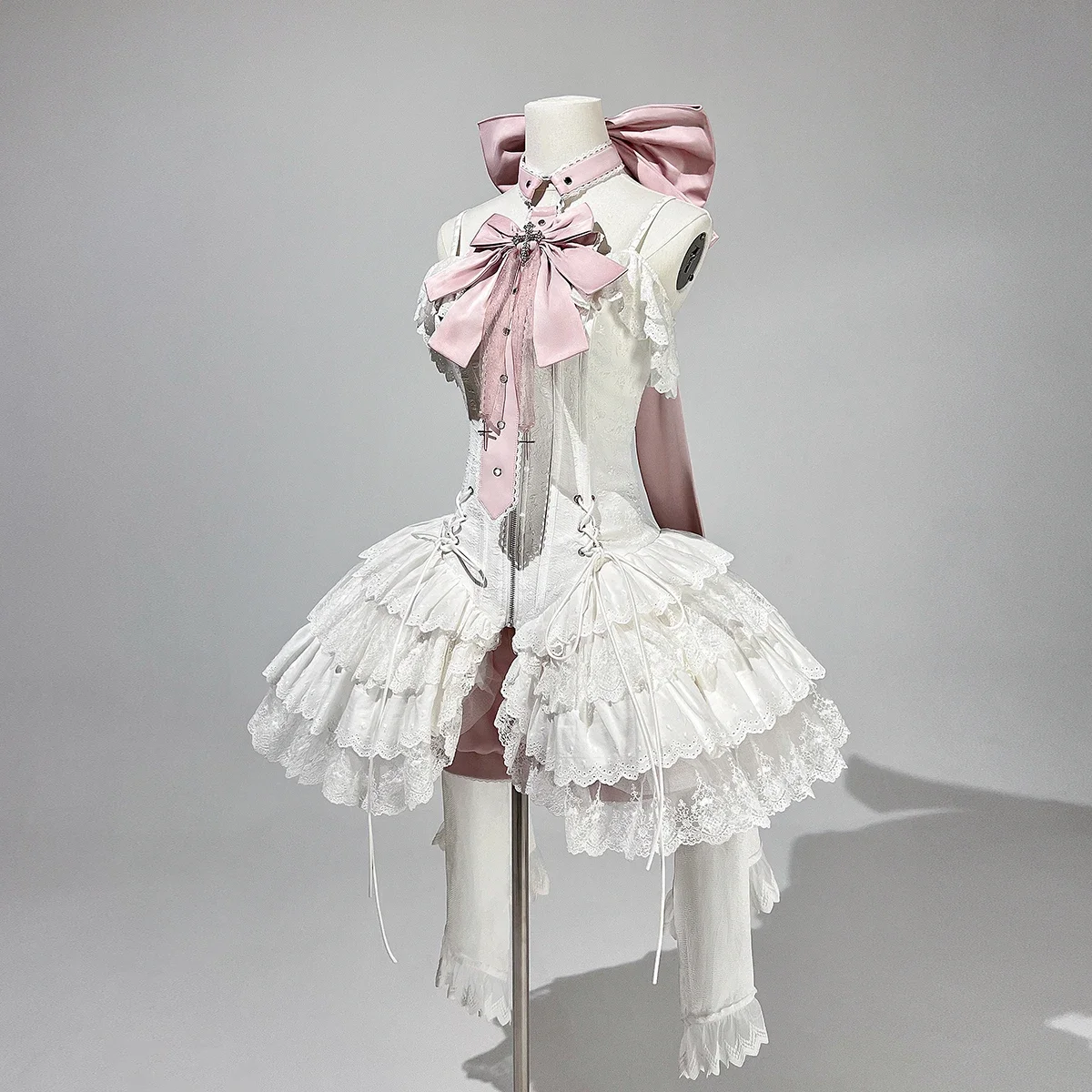 المتقدمة فراشة الشريط لوليتا الباليه أنيقة الأميرة JSK حزام تنورة السراويل فستان عيد الميلاد حفلة عيد ميلاد تاريخ هدية فستان #6