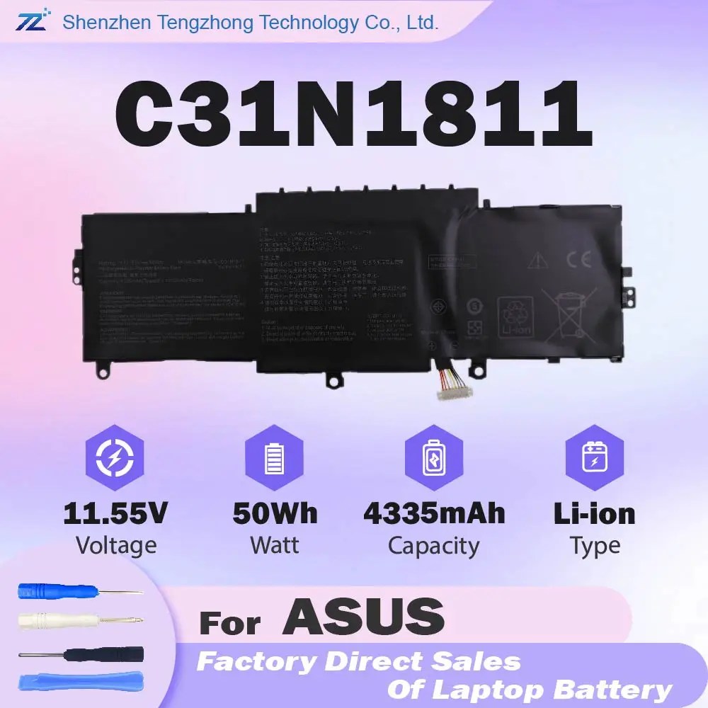 C31N1811 Laptop Battery Replacement for Asus ZenBook 14 UX433F UX433FA UX433FN RX433F RX433FA RX433FN BX433F BX433FN U4300F