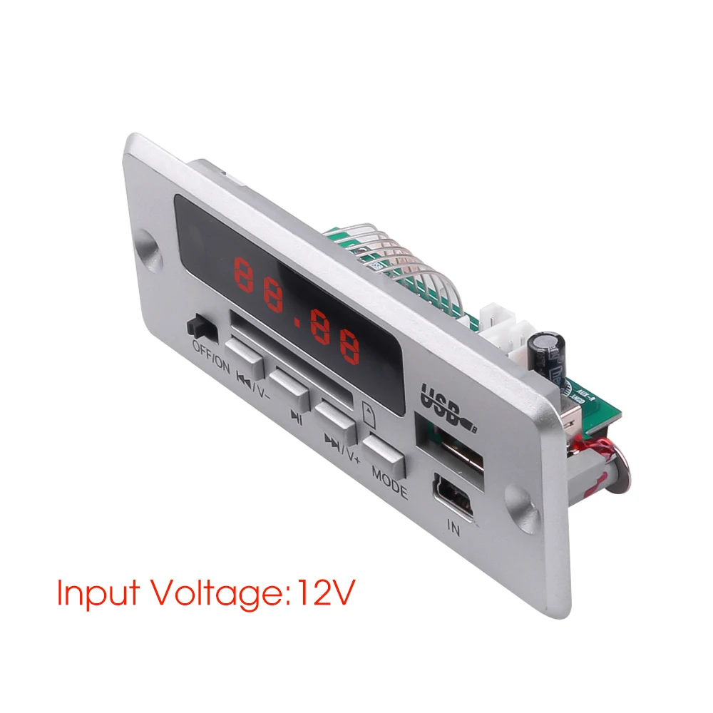 Bluetooth 5.0 MP3 Decoder Board 12V Audio Module Car MP3 Player Music Speaker Car Vehicles MP3 USB FM TF Radio Board