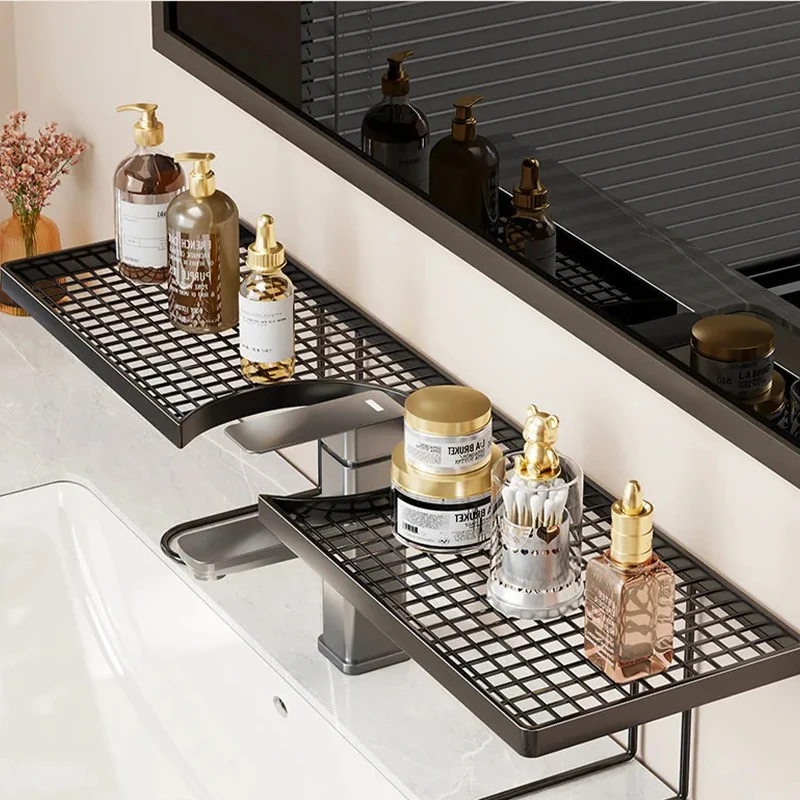 

Bathroom no-drill Shelf Organizer Skincare Products Holder Multi-Layer Washstand Shelf For Toiletries Makeup Accessory Storage