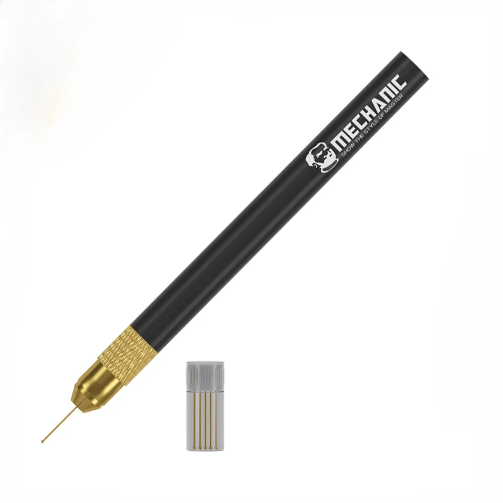 MECHANIC SW-5S Pure Copper Gold Plating Tin-Dragging 5 Needles Ball Head Soldering Pen for Inline Seat PCB IC Repair Tool Set