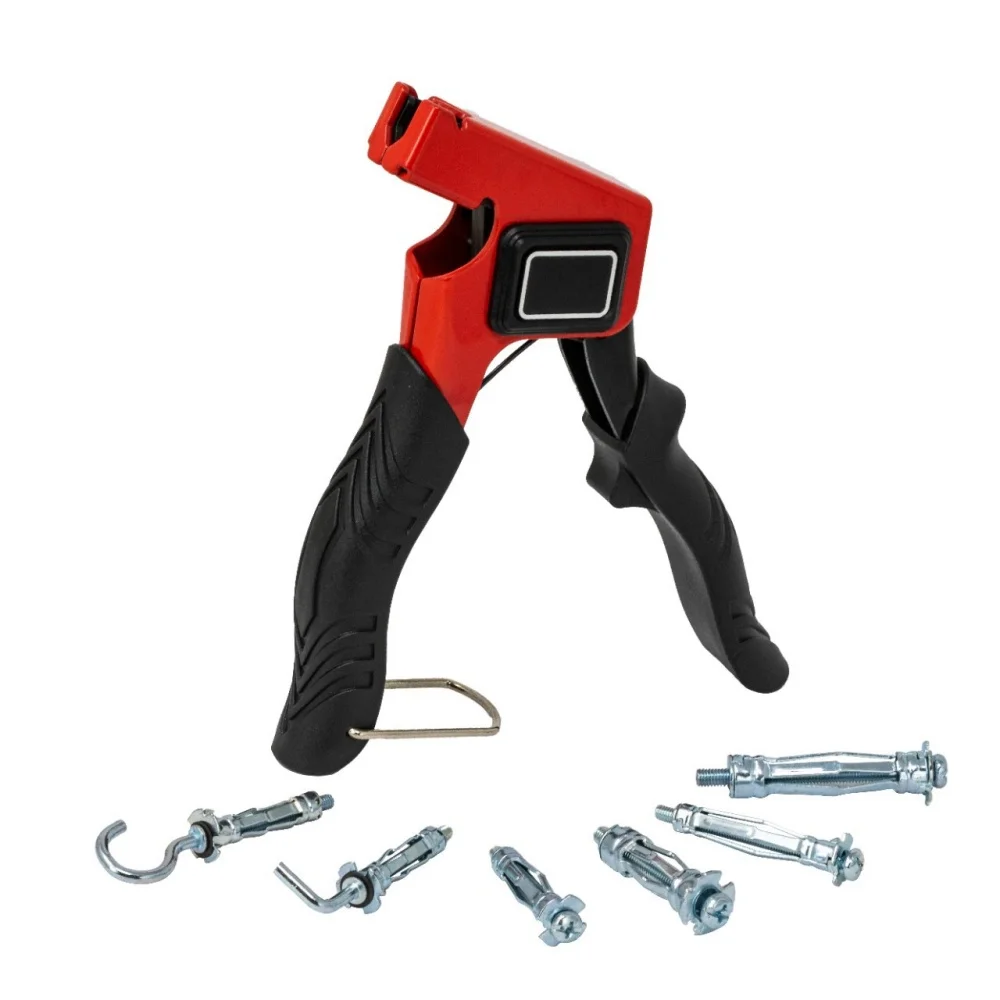 

Набор из 63 дюбелей для полых стен с инструментом для установки, пистолет для дюбелей по гипсокартону, сверхмощные распорные винты для гипсокартона, комплект для тяжелых нагрузок