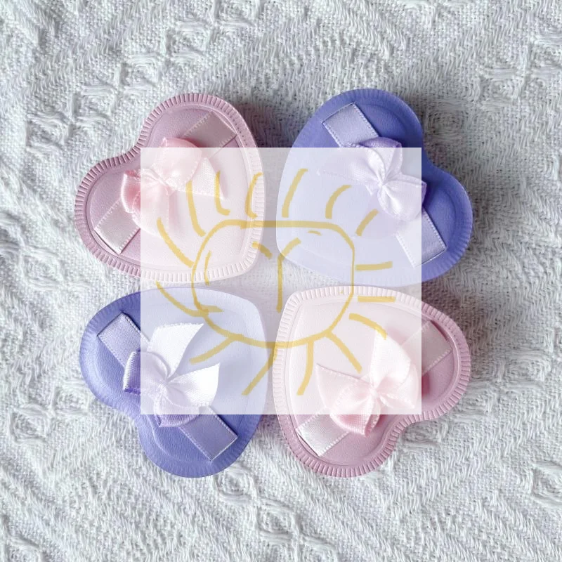 1/2/5pcs a forma di cuore trucco spugna soffio asciutto bagnato doppio uso caramelle soffio riutilizzabile fondotinta liquido in polvere spugna cosmetica soffio