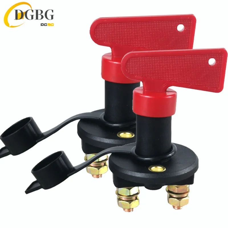 

12V 24V Car Power Switch Main Cut Off Kill Switch Vehicle Modified Isolator Disconnector Red Key Cut Off Battery