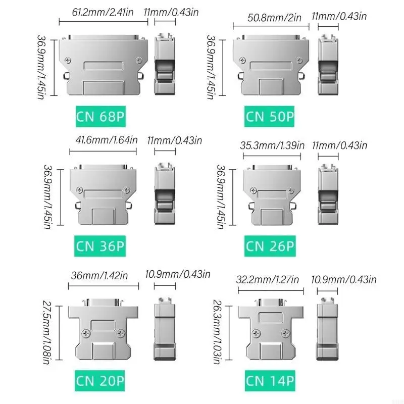 SCSI Conexión servo Cable Terminal CN14P CN20P CN26P CN36P CN50P CN68P Secure 83CE