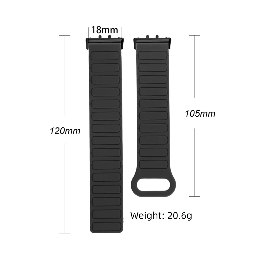 18mm Magnetic Silicone Strap For Samsung Galaxy Band Fit3 Armor Style Quick Release Adjustable Watch Band Bracelet for Man Woman