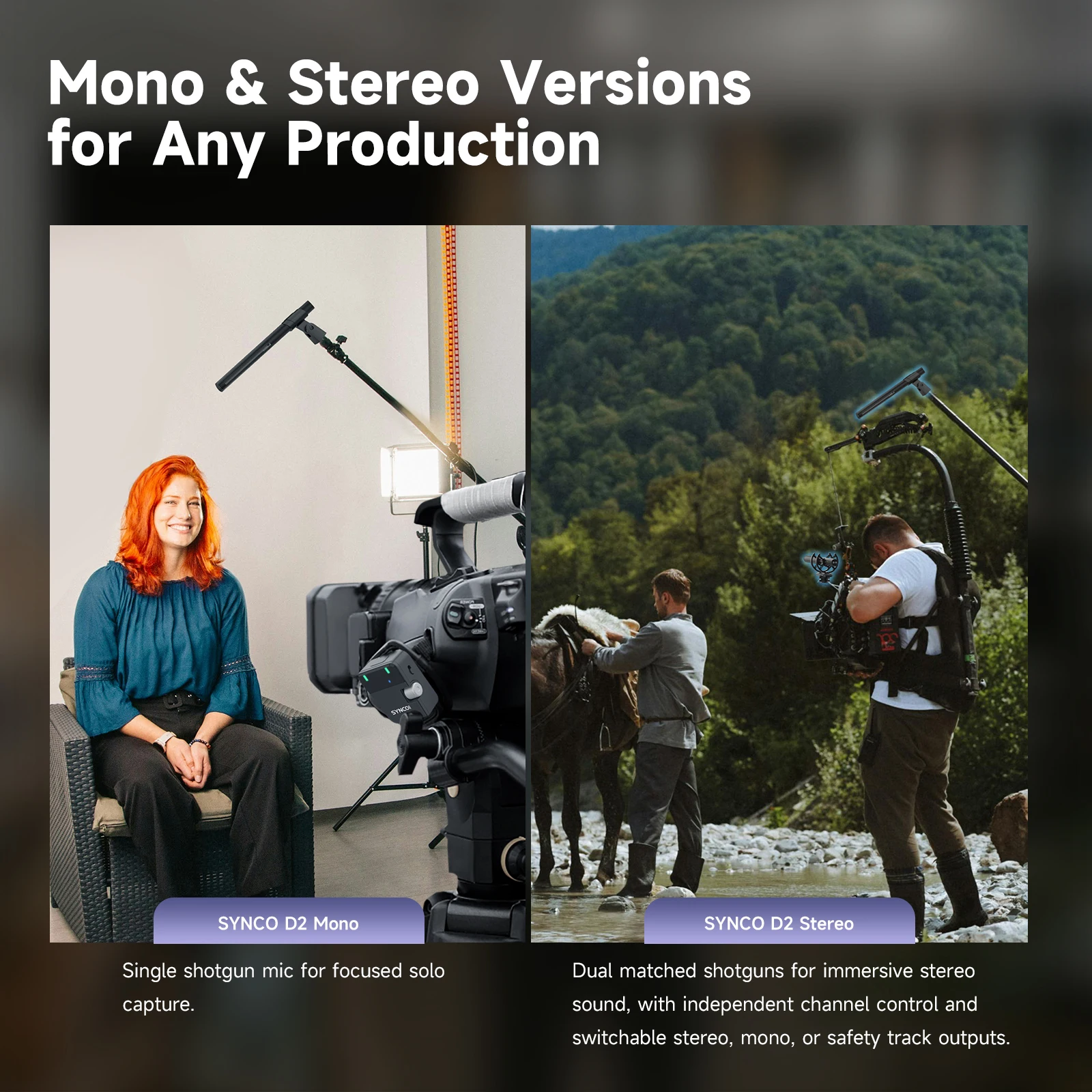 SYNCO Mic-D2 20 هرتز إلى 20 كيلو هرتز ميكروفون بندقية لاسلكي فائق القلب مع دفعة جهير مدمجة لأفلام إيندي وثائق التلفزيون #6