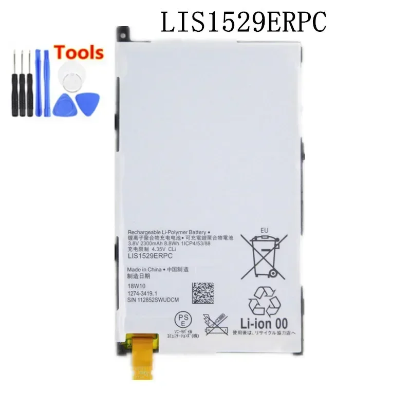 

New 2300mAh LIS1529ERPC Replacement Battery For Sony Xperia Z1 Compact mini Z1c D5503 M51w Bateria + Free Tools