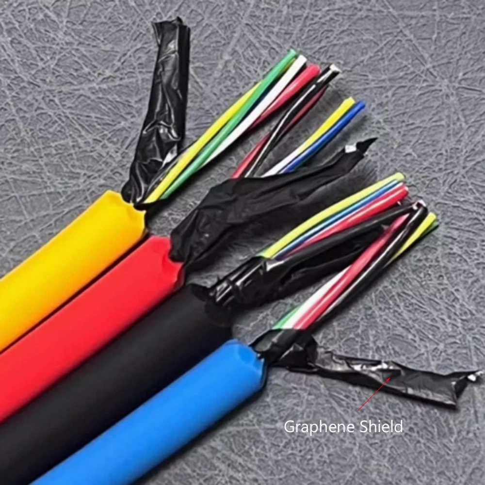 DIY Soft Silicone 6 Core Charging Cable USB Phone PD Fast Charging Wire with Graphene Shielding Layer Type-C Data Cable