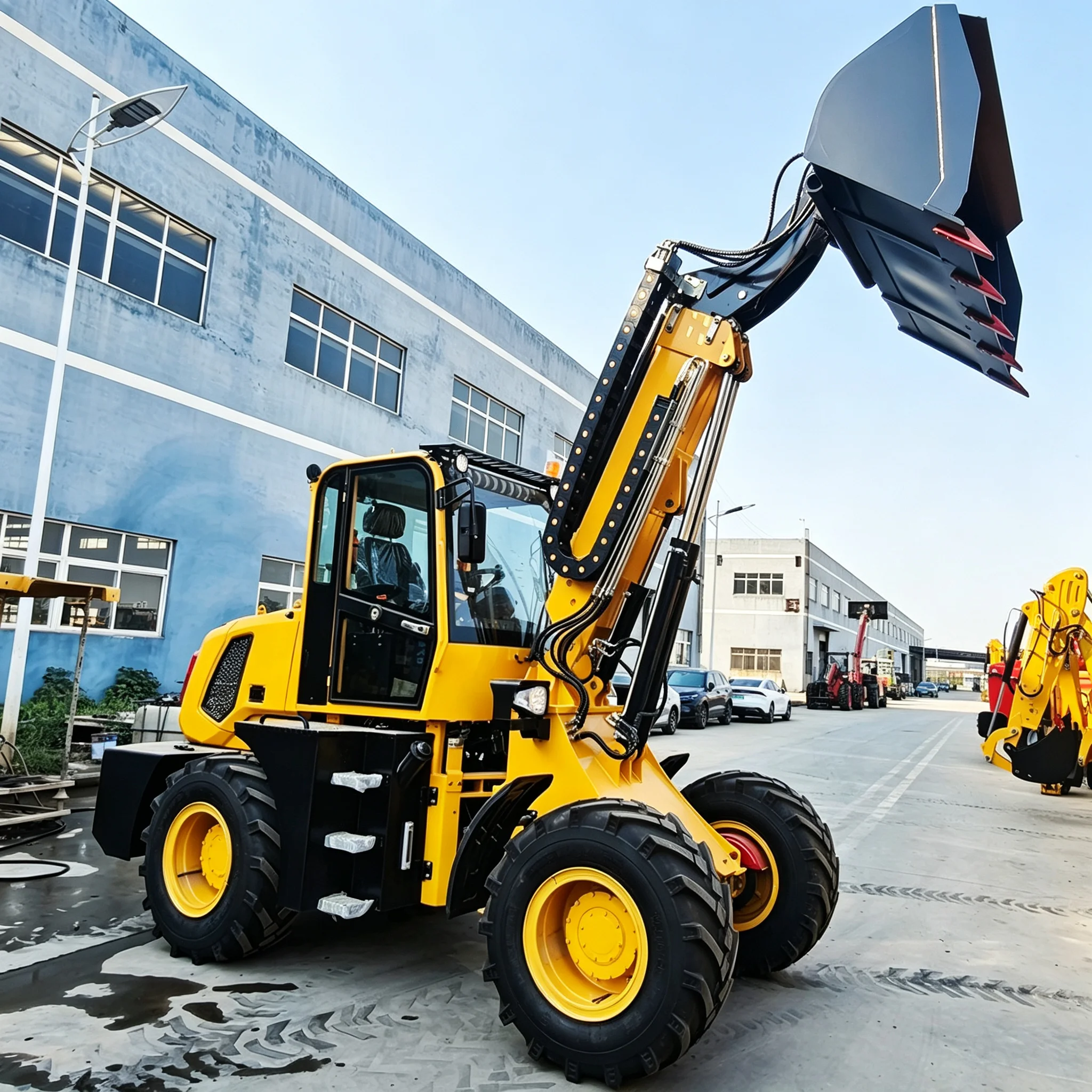 Heavy Equipment Landscaping - Wheel Loader Machine Payloader Front End