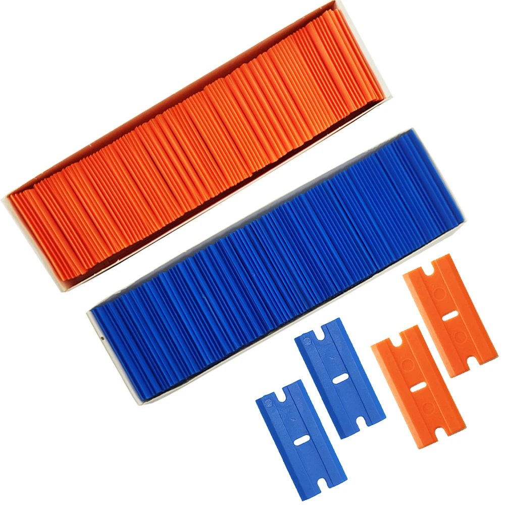 

100pcs/box Plastic Blades for Razor Scraper Remove Car Decals Stickers Adhesive Clean Glass Mirror Ceramic Glue Removing E14