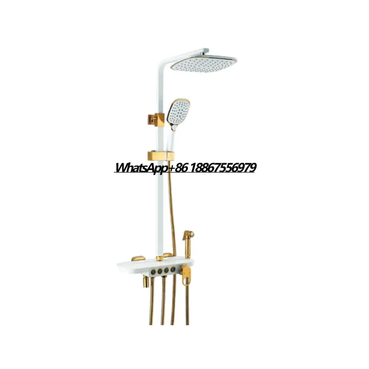 

Single Handle Classic Bath Shower Faucet Popular Digital Display Temperature Metered Faucets Ceramic Valve Core Polished Surface