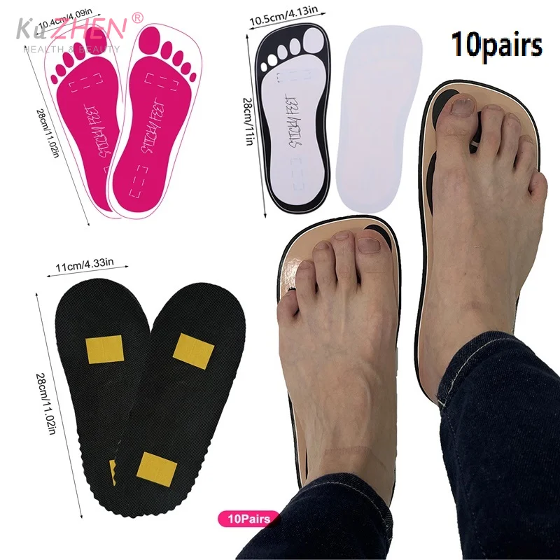 

10Pairs Disposable Women Tanning Slippers Tanning Sticky Feet Spray Tan Foot Pads Protectors Stickers For Body Accessor Slipper