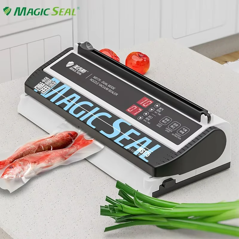 

MS175 Automatic Vacuum Sealer Machine With Aluminum Foil Bags - Food Preservation System For Home & Commercial Kitchens
