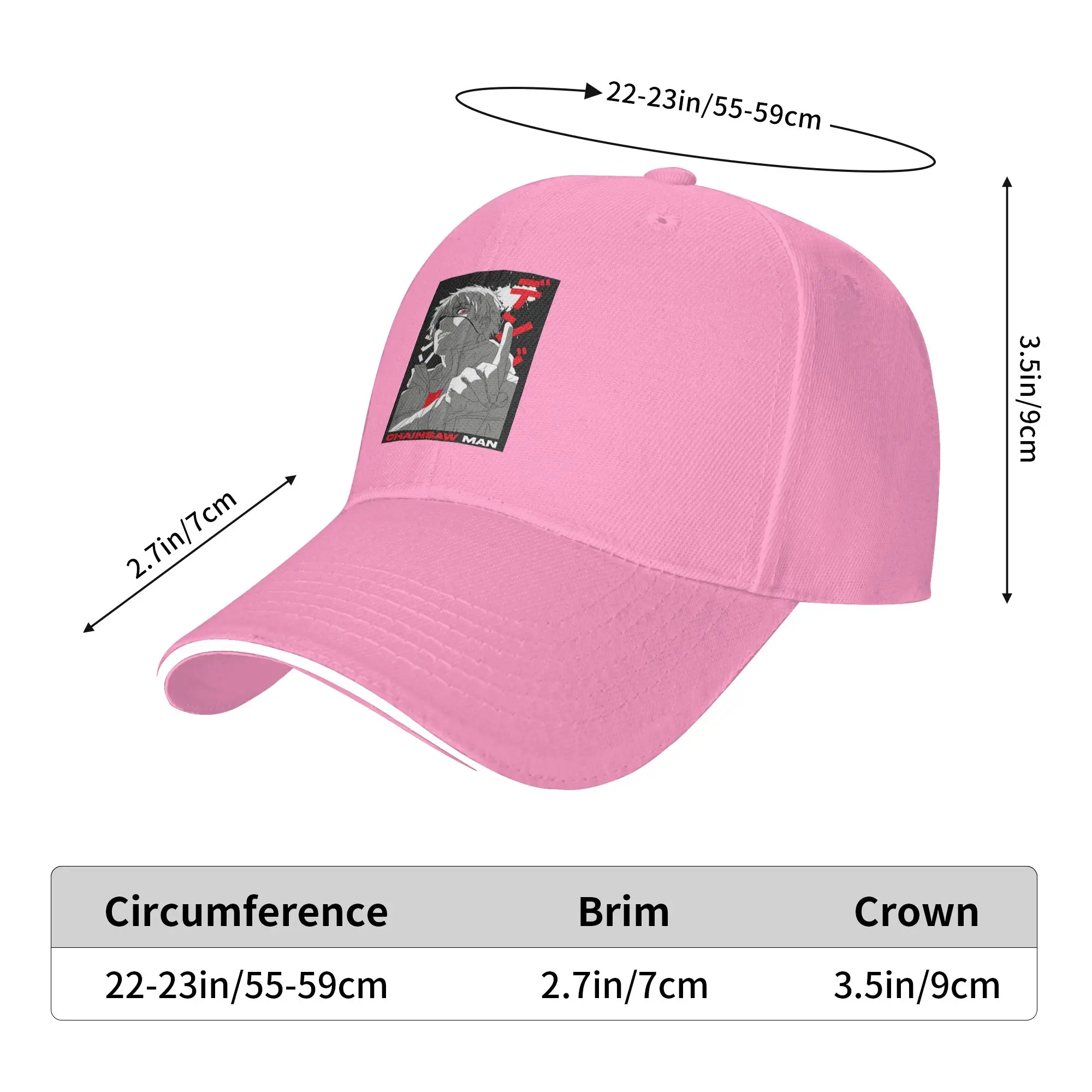 Anime Chainsaw Man Devil Cap Casual Baseball Caps Adjustable Hat Hip Hop Summer Unisex Baseball Hats Customizable