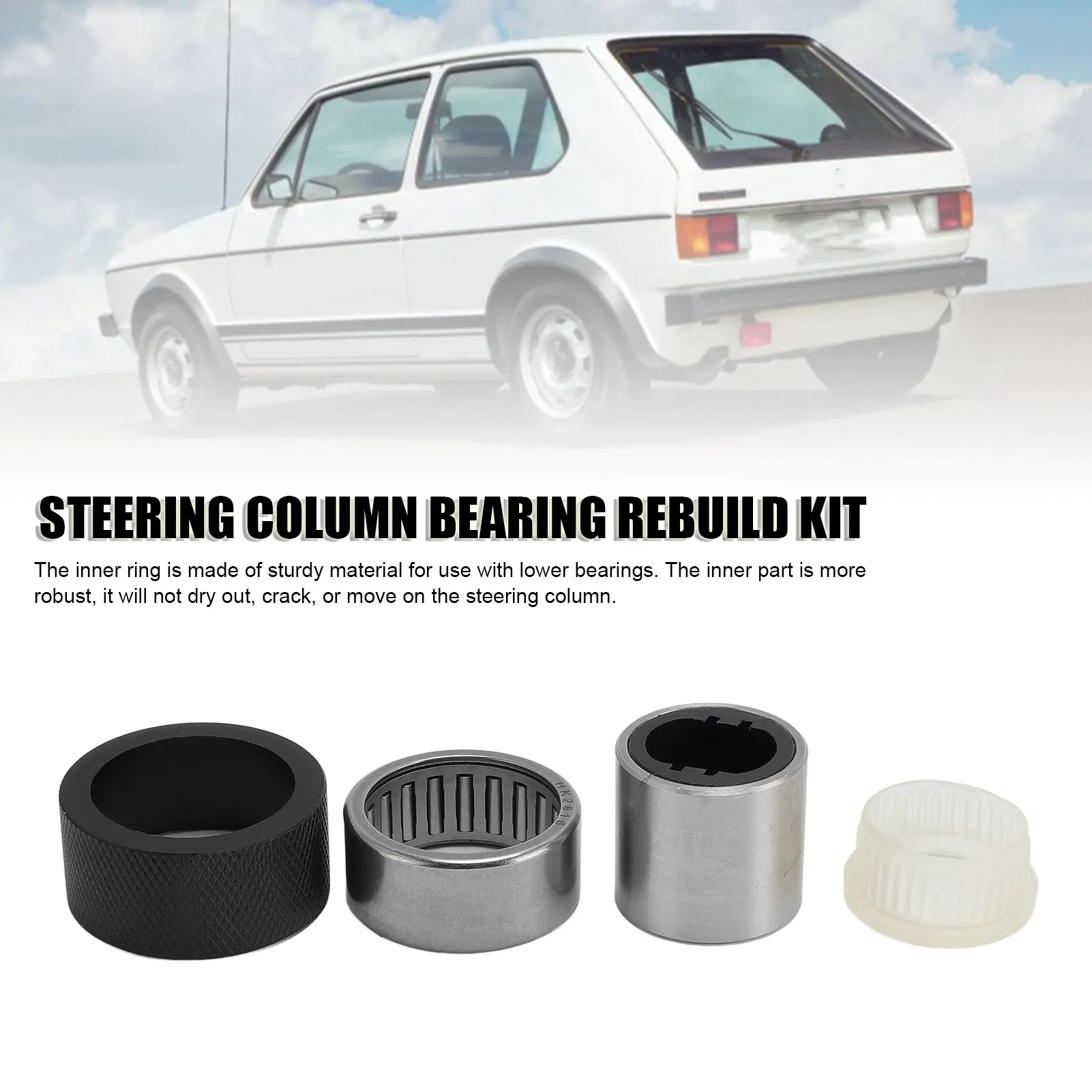 

171 419 517 Steering Column Bearing Bushing Rebuild Kit Metal High Durability Metal Replacement for VW Golf MK1 1974-1983