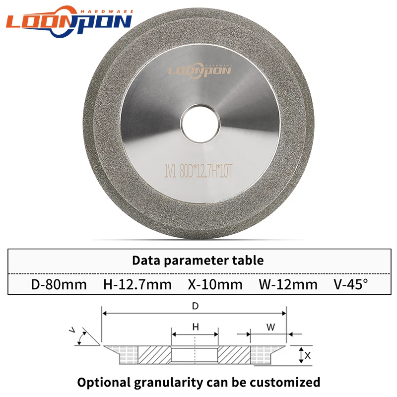 Loonpon Diamant-Schleifscheibe, Schleifscheibe, Schärfschleifer, Kreise für Hartmetall, Metall, Wolframstahl, Fräser – Detail 8