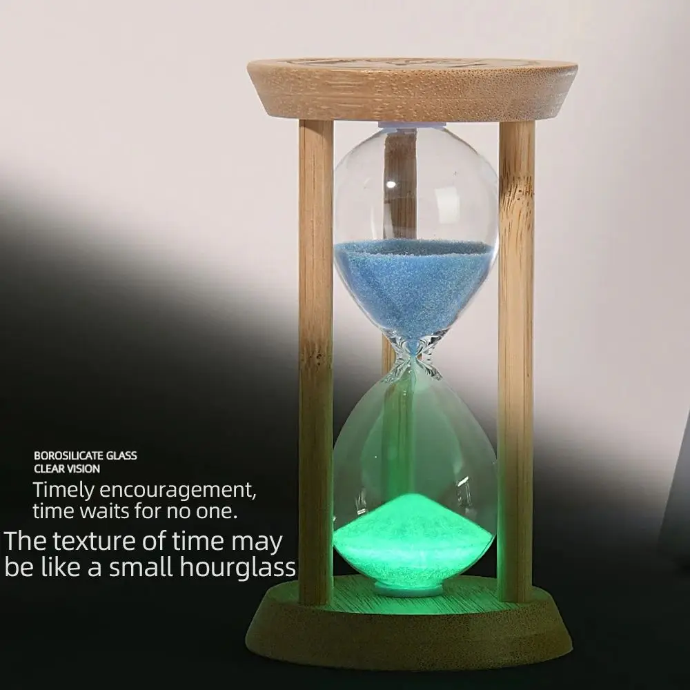 مؤقت رمل خشبي صغير من الخيزران الساعة الرملية 10/15/30 دقيقة مؤقت الساعة الرملي لفرشاة الأسنان ألعاب الموقت الفصول الدراسية المنزل مكتب الطبخ