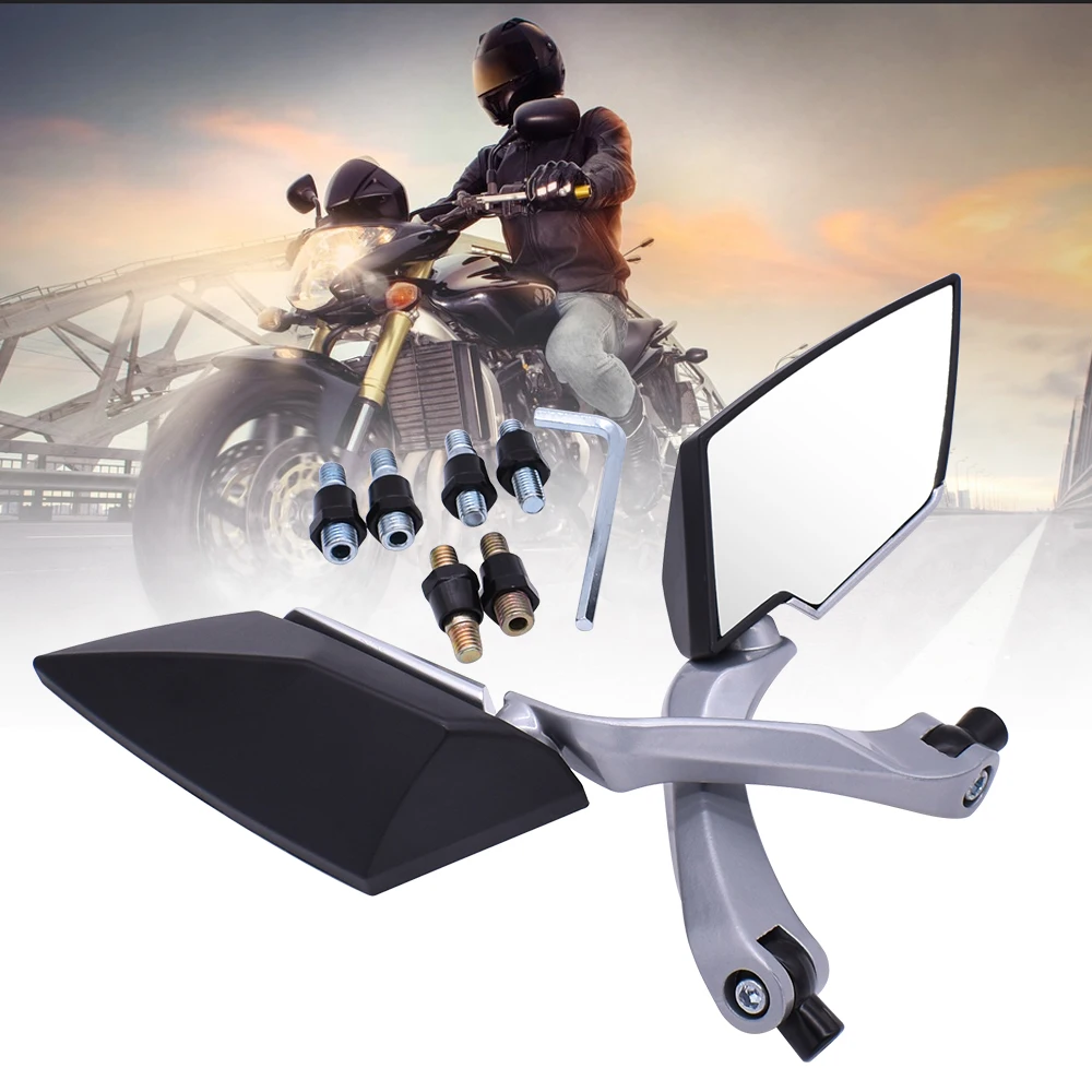 10mm 8mm Motocross Side Mirrors For Yamaha SEROW 225 250 TTR 250 600 XT250 TRICKER DT230 Rear View Convex Mirror Accessories