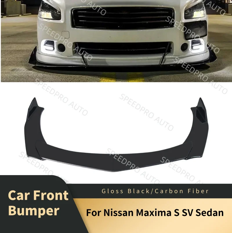 

Передний бампер автомобиля, сплиттер, спойлер, диффузор для Nissan Maxima S SV Sedan, автомобильный комплект кузова, нижний бампер, боковые автомобильные аксессуары