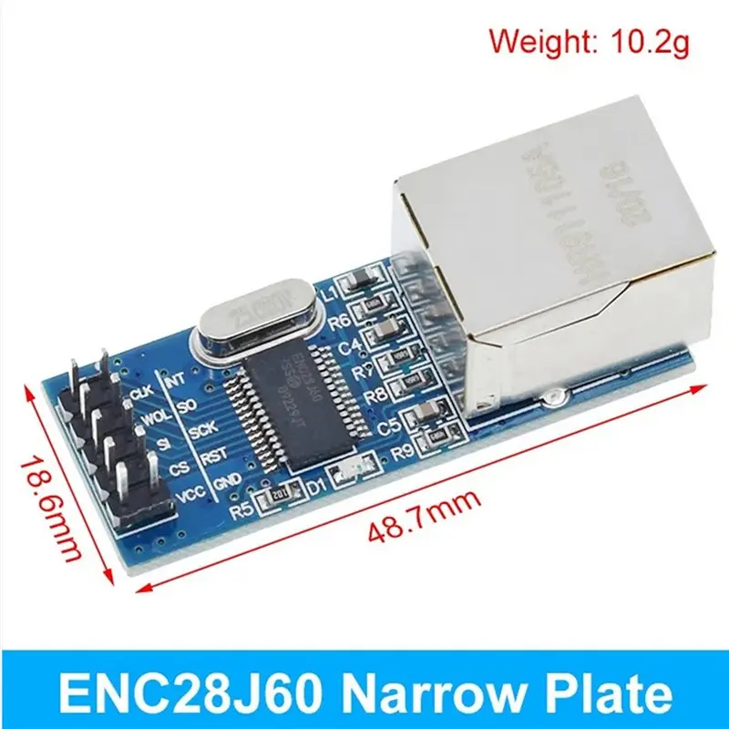 YANA50I 5X ENC28J60 Spi Interface Ethernet Network Module 51/AVR/ARM/PIC Code Mini Version
