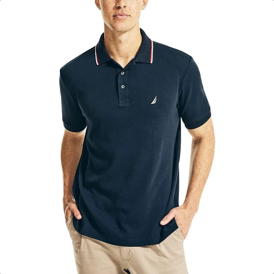 

Men's Classic Fit Short Sleeve Dual Tipped Collar Shirt