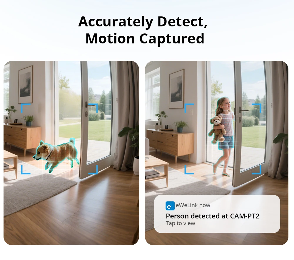 SONOFF CAM 팬틸트 2 스마트 실내 홈 보안 카메라 야간 투시 360 °   Alexa를 통한 파노라마 인간 감지 및 동작 감지
