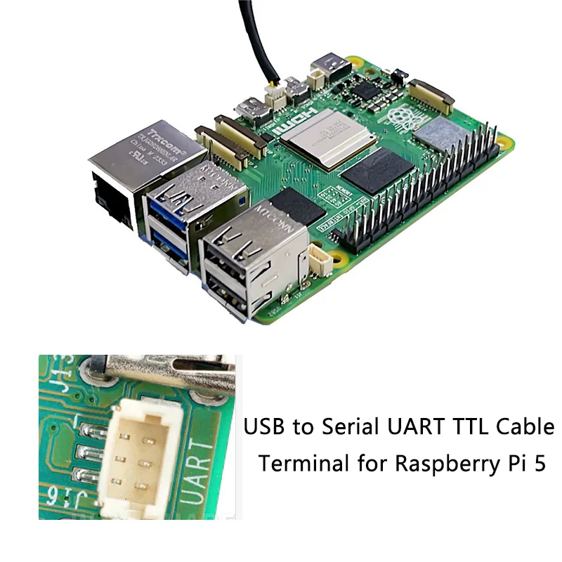 Raspberry Pi 5 USB-TTL последовательный кабель UART, клеммный кабель для Pi5