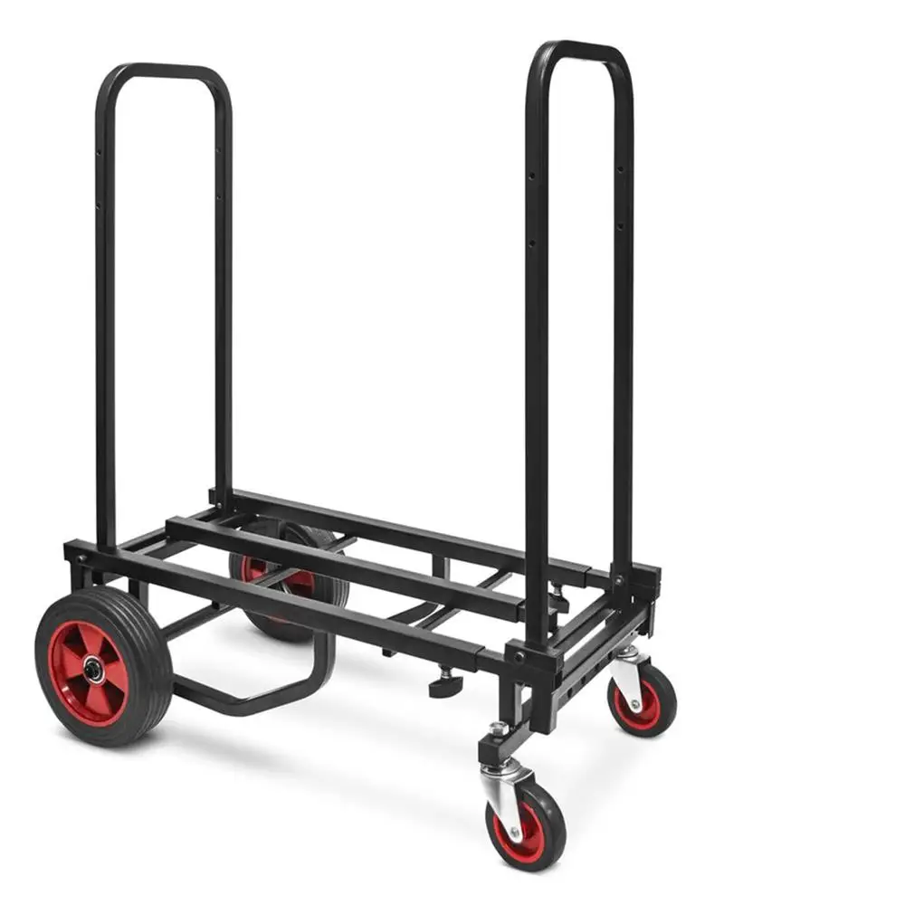 Professional 8-in-1 Folding Hand Truck Dolly Platform Cart with R-Trac Wheels Lightweight Compact Design Extends Up to 44.25