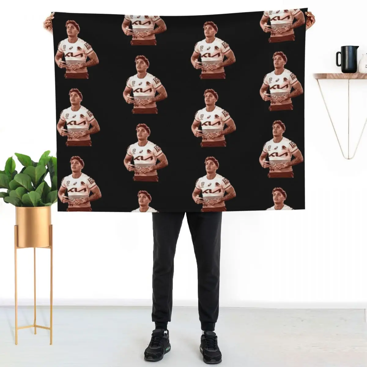Reece Walsh hot orange posterised Throw Blanket Thermal Luxury Brand Sofa Throw Retros Camping Personalized Gift Blankets