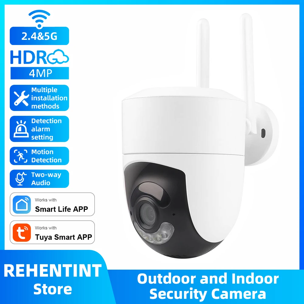 

2.4G/5G Dual Band WiFi Surveillance Camera 4MP Onvif Waterproof Motion Detection Outdoor IP Camera Alarm Home Security Cameras