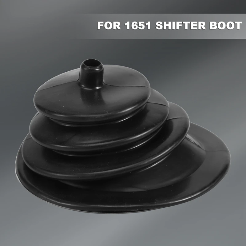 For Mr Gasket 1651 Shifter Boot Small Round Black Rubber 5.250 Inch Round Plate Gear Stick Shift Knob Cover Boot Gaiter