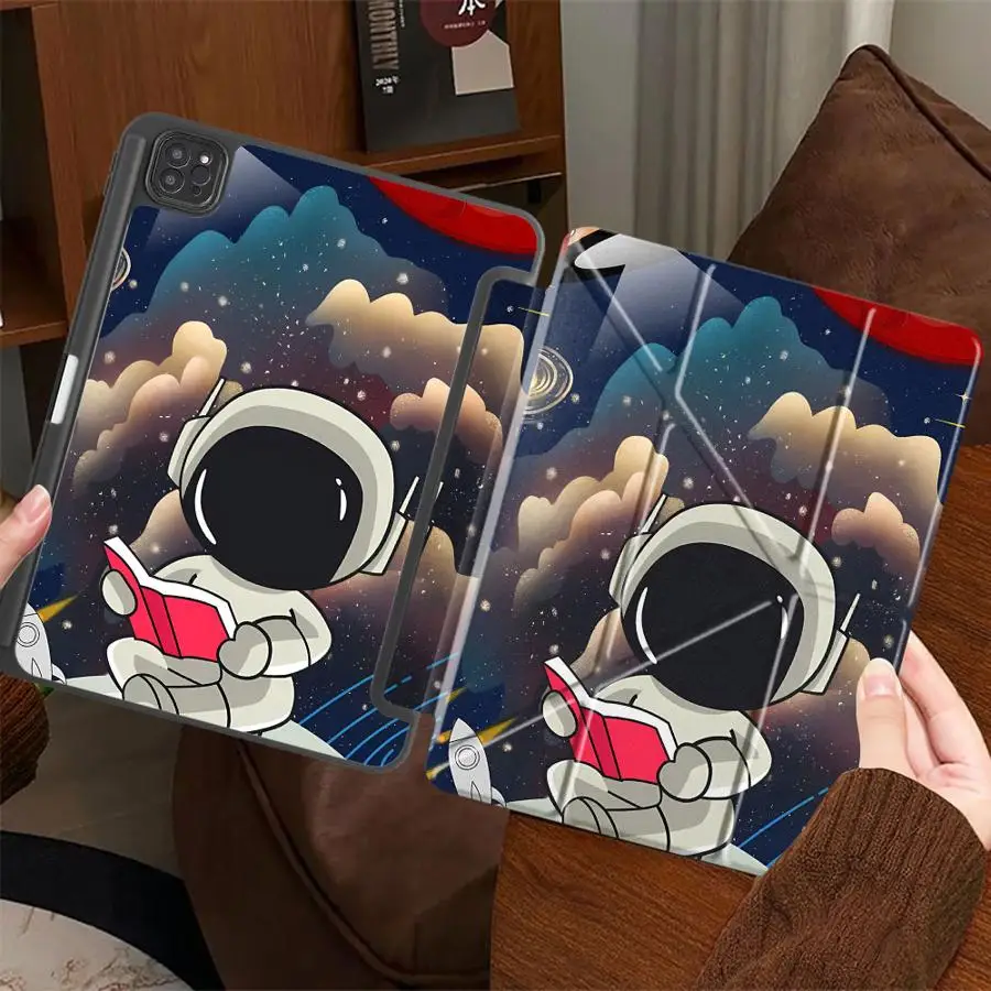 Cartoon Astronaut Tablet Case For iPad Air 4 5 M3 M2 M4 11inch Pro 2025 Pro 11th 10th 9th 8th 7th 12.9inch Mini 6 7 Holder Cover