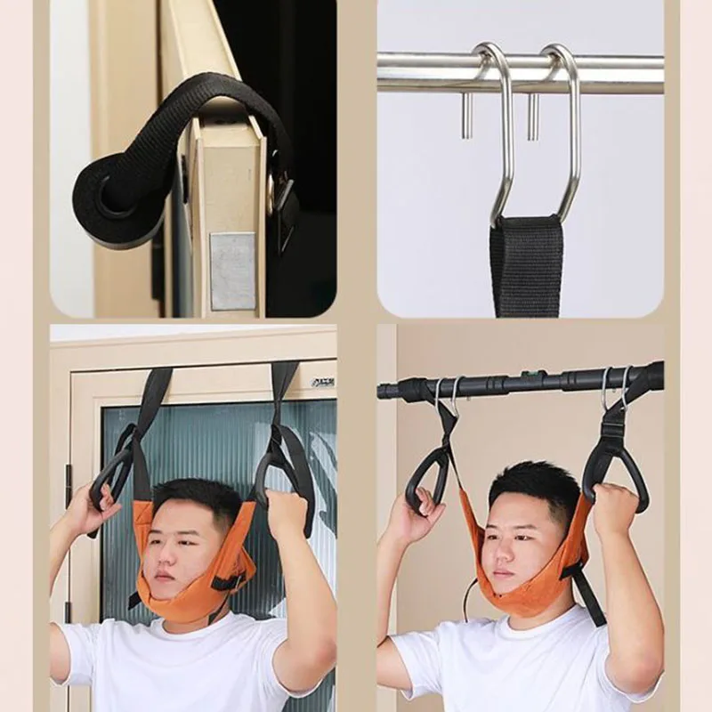 

Cervical Traction Belt Sling Cervical Horizontal Bar Suspension Household Traction Belt Neck Suspension Neck Stretcher Sling