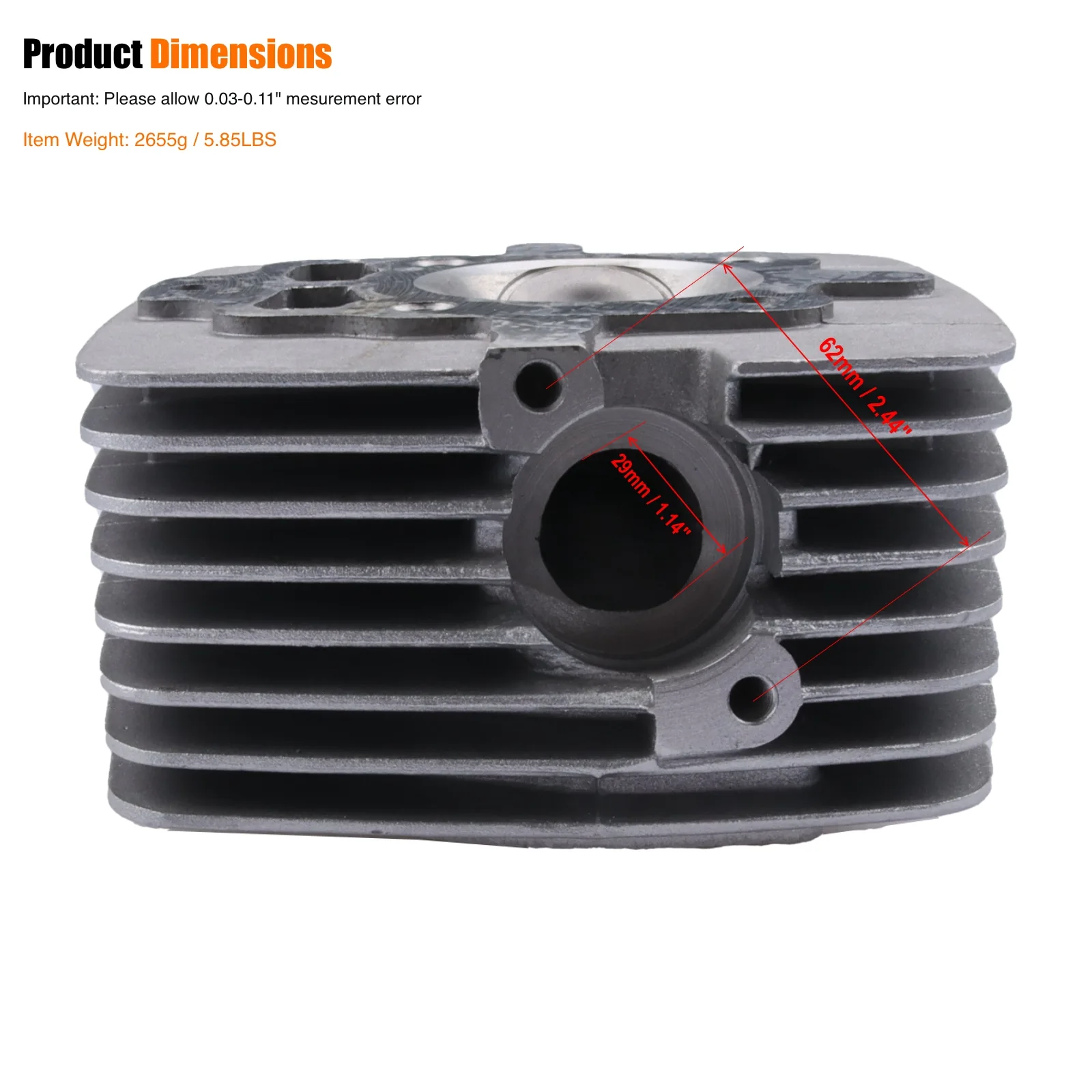 

Air Cooled Cylinder Head Fits Lifan Zongshen Loncin ATV Dirt Bike Engine GT-147 Model CG150 Compatible Replacement Part