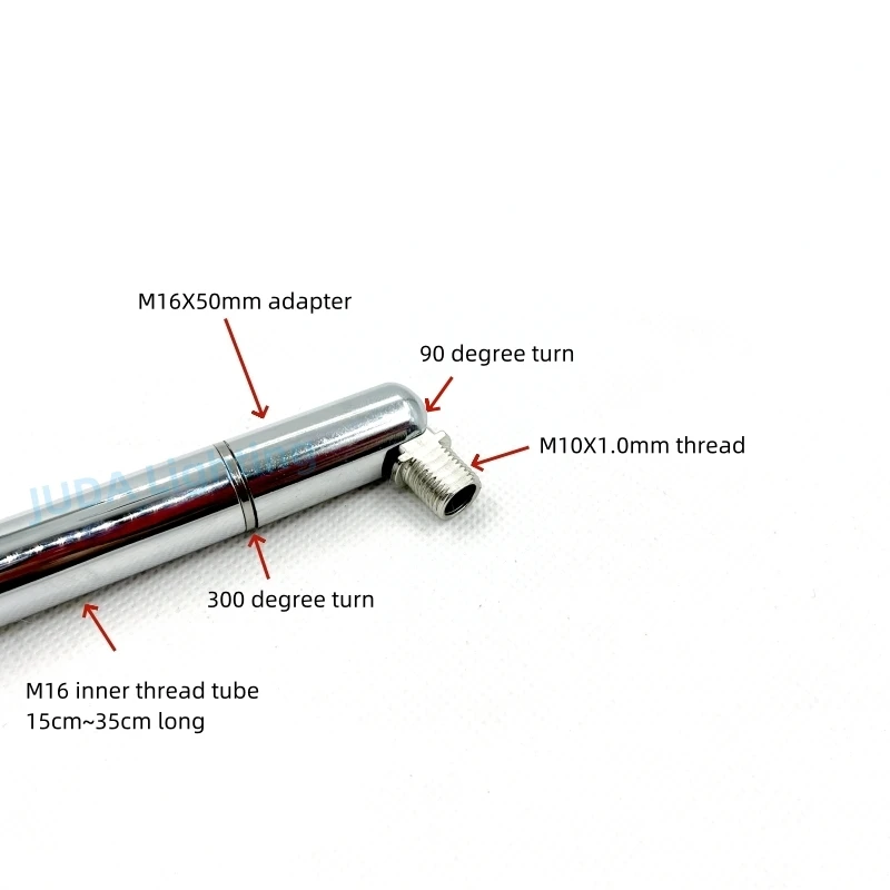 Лампа с зубчатой трубкой M16, соединительная трубка, универсальный адаптер, зеркальная лампа, напольная лампа, настенная лампа, Трековый прожектор, железная внутренняя фотолампа