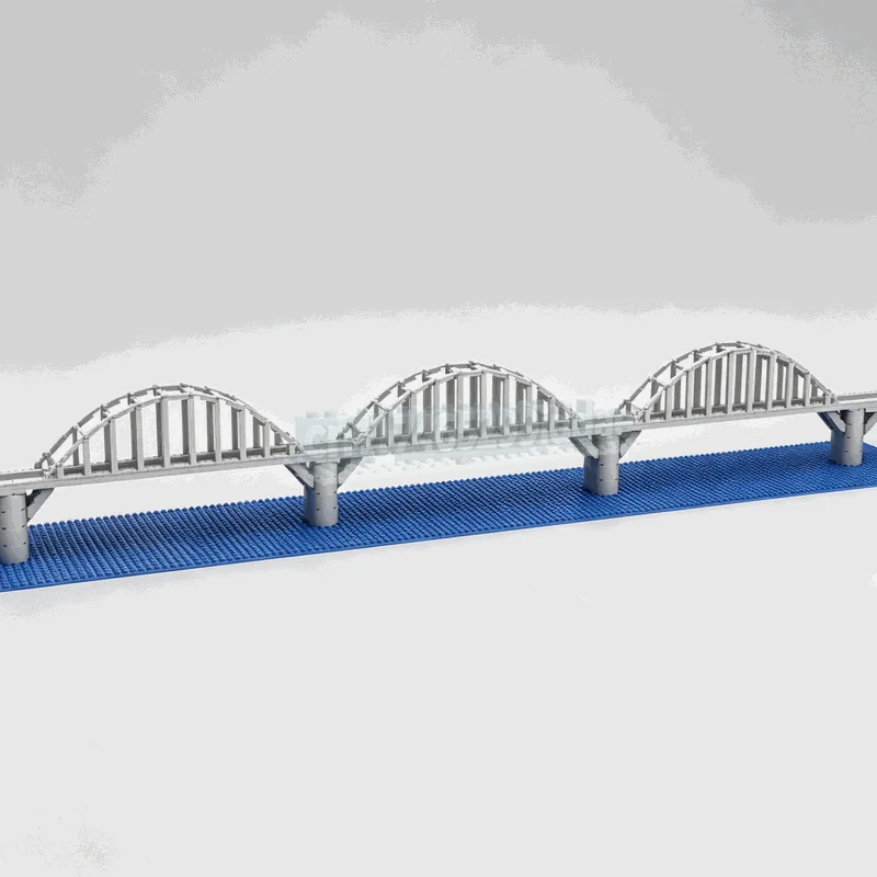 1009PCS Arch Bridge Architecture Structure Model Custom Building Blocks DIY Assembly Creative Toy Educational Collection Display