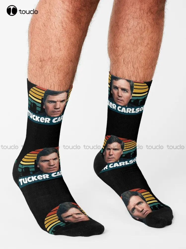 Tucker Carlson Socks Cute Socks 360° Digital Print Personalized Custom Unisex Adult Teen Youth Socks Custom Gift Streetwear Art