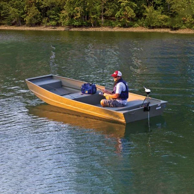 Barco Jon de pesca de alumínio de 16 pés com fundo plano pequeno Barco Jon para venda