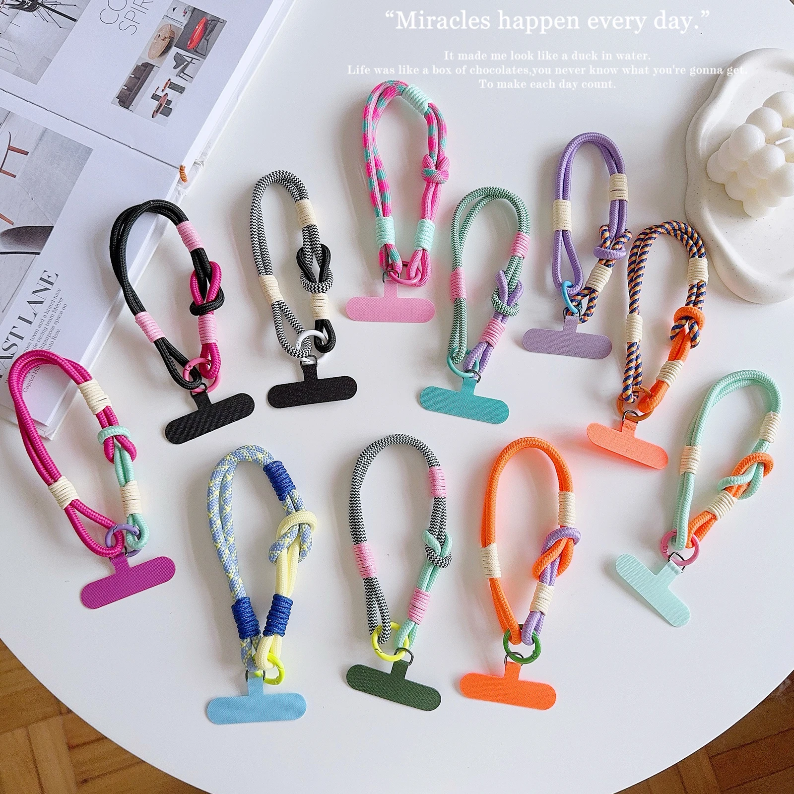 1pc New And Upgraded Multi-Functional Lanyard Mobile Phone Universal Lanyard Wrist Strap Short Rope Multi-Purpose Anti-Loss Rope