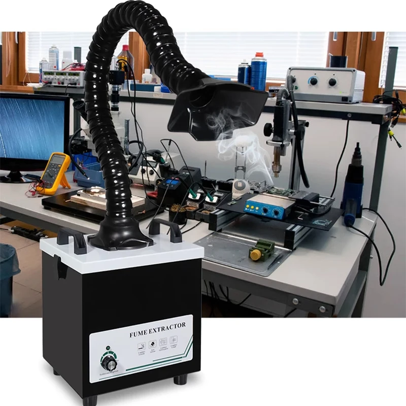 Solder Fume Purifier Maintenance Station Soldering Iron Laser Marking Fume Purifier Desktop Small Soldering Smoke Machine
