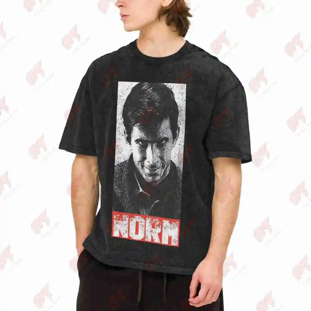 Norman Bates Psycho Vintage Washed Tee Pure Cotton T-Shirt