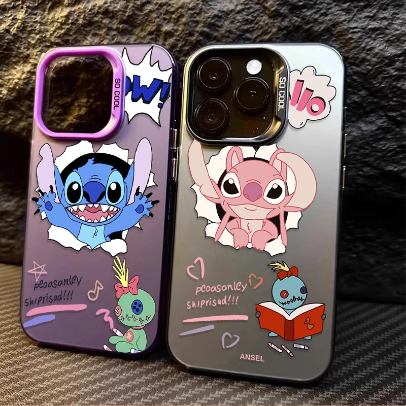 Cartoon Disney Stitch Angel Matte Case for Xiaomi Redmi Note 13 12 11 Pro Plus 4G 5G 12S 11S 10S 10 9 9S 8 12C 13C A3 Back Funda