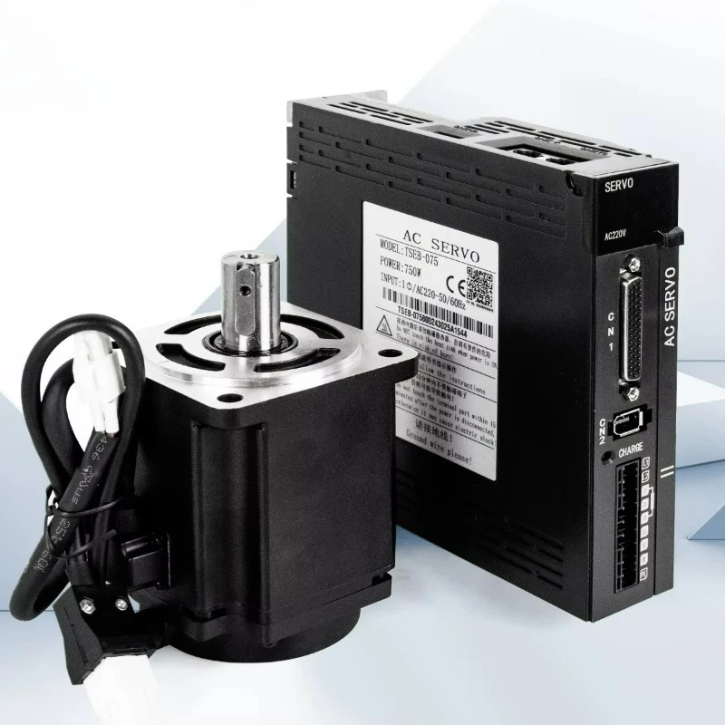 2.39N.m 3000RPM 750W 220V AC Servo Motor with Encoder Driver Controller CE Certified CNC Set Kit