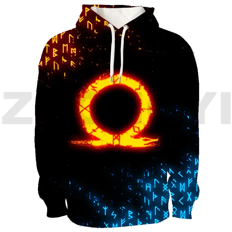 Anime God of War 3D Hoodies Kratos Harajuku Sweatshirt Fashion Tracksuit Female Trendy Couple Clothes Casual Men Clothing Daily