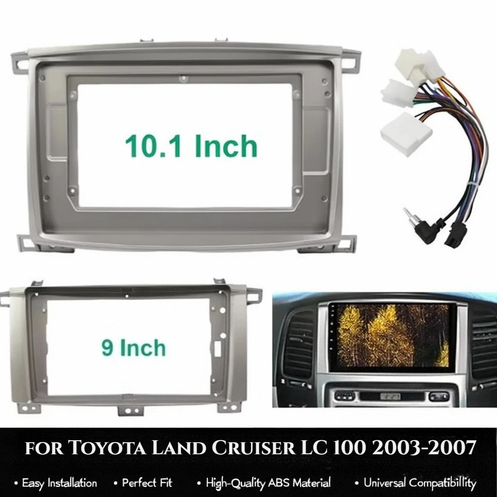 

Автомобильный радиоприемник для Toyota Land Cruiser LC 100 2003-2007, рамка для плеера Android MP5, 2-диночная панель головное устройство, стерео крышка приборной панели