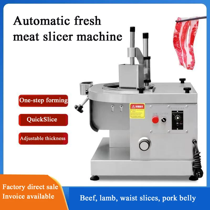 220V Electric Food Slicer Meat Food Household Desktop Meat Slicer Lamb and Beef Slicers Bread Ham Meat Cutting Machine