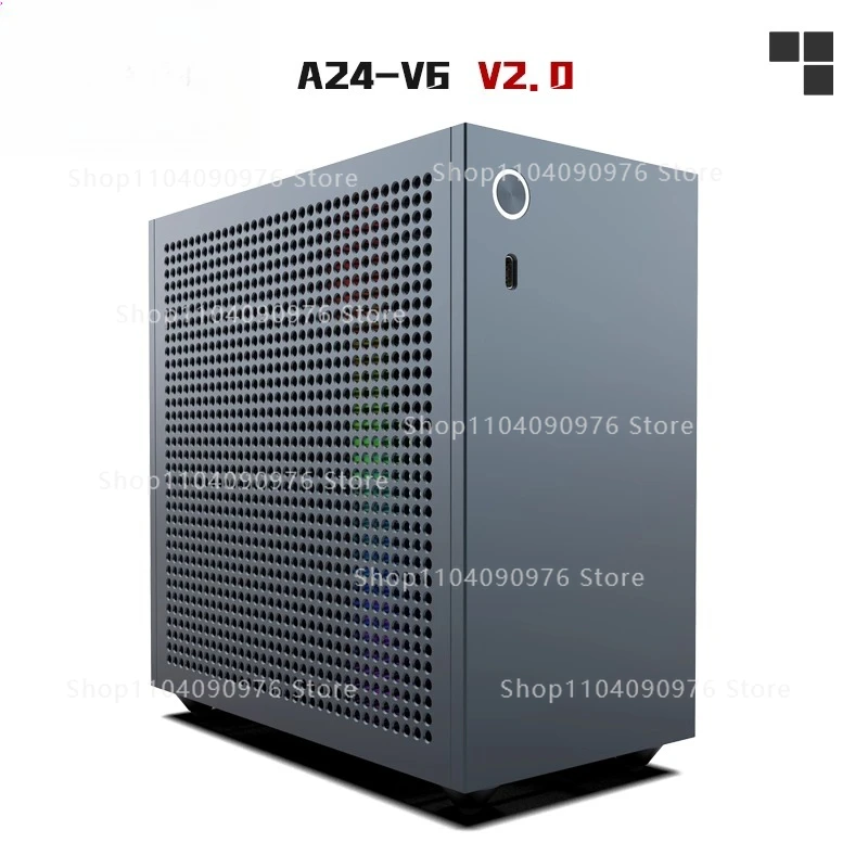 Mini A24-V6 2.0 Double Slot Semi-high Single Display ItxBKB Main Board Chassis 3.66 Liters