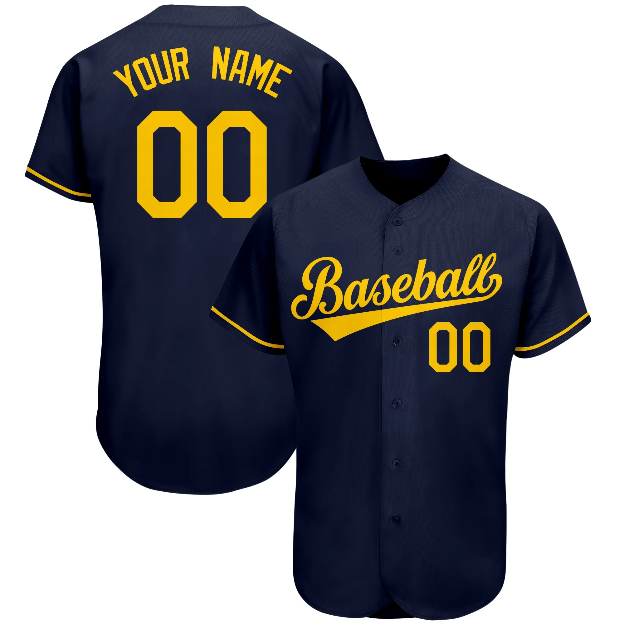 

Sublimation Custom Baseball Jersey Softball Match Training Uniform Printed Name Number Casual Breathable Baseball Shirt Men/Yout