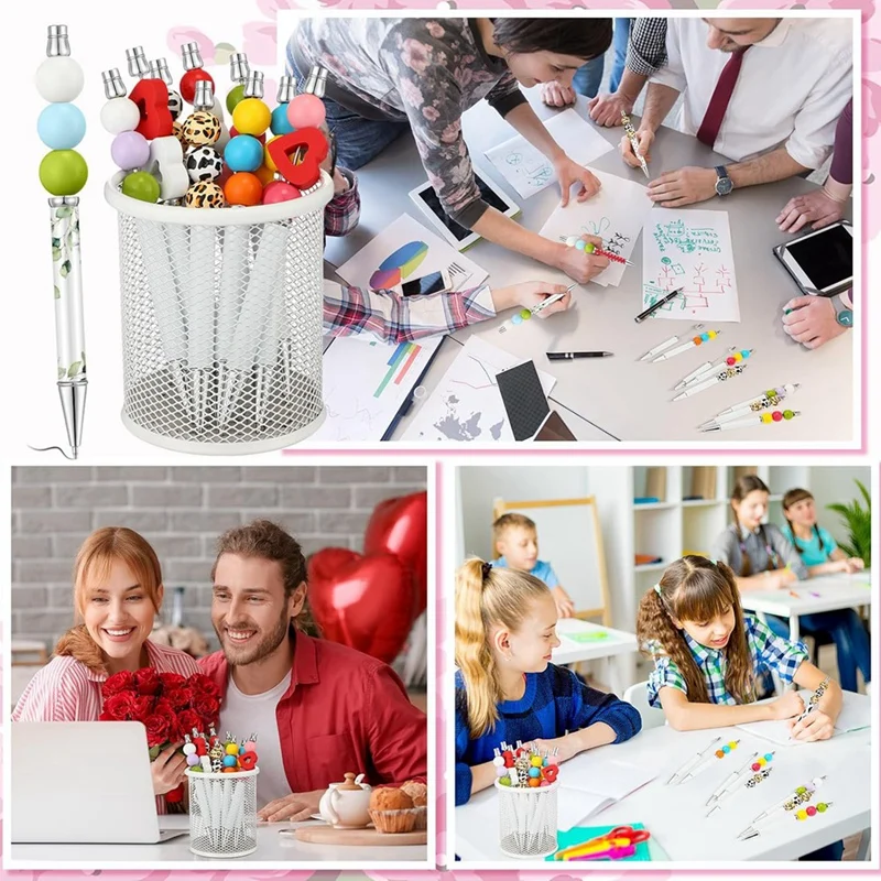 36 قطعة أقلام حبر جاف مطرزة بالتسامي أقلام حبر أسود معدني لتقوم بها بنفسك نقل الحرارة أقلام حبر جاف اللوازم المدرسية سهلة التركيب